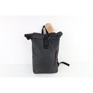 Deadstock Vintage Y2K Chipotle Grill Spell Out Roll Top Backpack Book Bag Gray